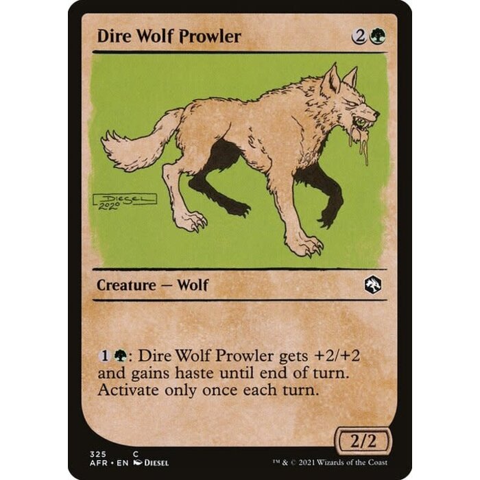 Magic: The Gathering Dire Wolf Prowler (Showcase) (325) Near Mint Foil