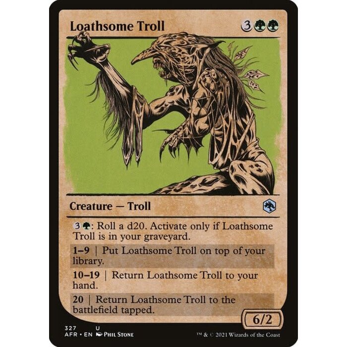 Magic: The Gathering Loathsome Troll (Showcase) (327) Near Mint