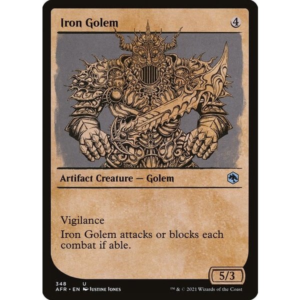 Magic: The Gathering Iron Golem (Showcase) (348) Near Mint Foil