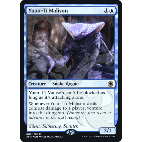 Magic: The Gathering Yuan-Ti Malison (AFR Ampersand Promos) (086) Lightly Played Foil
