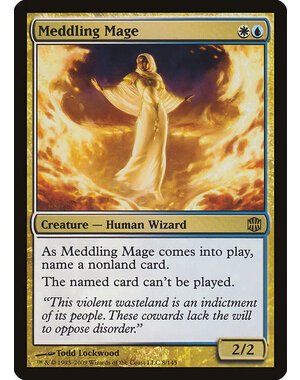 Magic: The Gathering Meddling Mage (008) Damaged