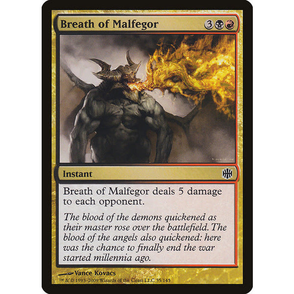 Magic: The Gathering Breath of Malfegor (035) Moderately Played