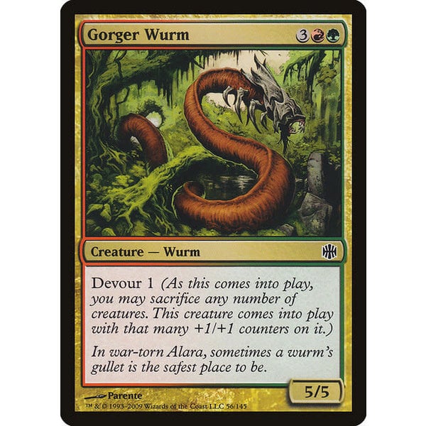 Magic: The Gathering Gorger Wurm (056) Moderately Played