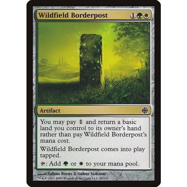 Magic: The Gathering Wildfield Borderpost (080) Lightly Played