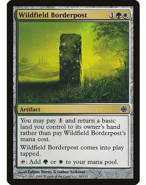 Magic: The Gathering Wildfield Borderpost (080) Moderately Played