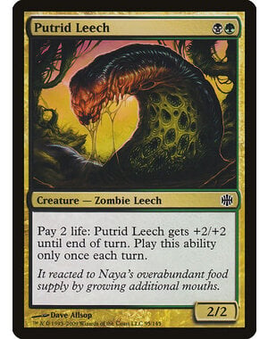 Magic: The Gathering Putrid Leech (095) Lightly Played