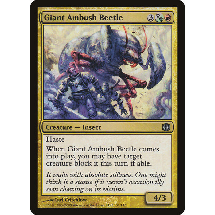 Magic: The Gathering Giant Ambush Beetle (137) Damaged