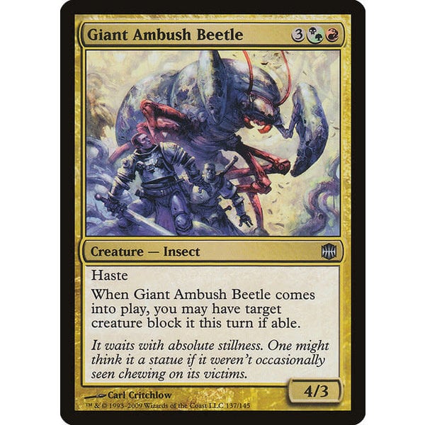 Magic: The Gathering Giant Ambush Beetle (137) Moderately Played