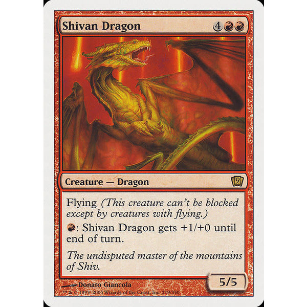 Magic: The Gathering Shivan Dragon (219) Lightly Played