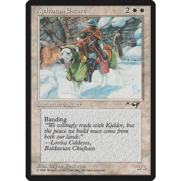 Magic: The Gathering Kjeldoran Escort (Green Blanketed Dog) (7a) Moderately Played