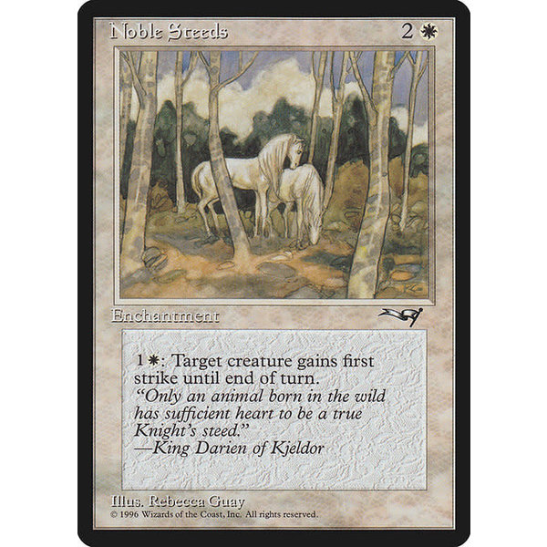 Magic: The Gathering Noble Steeds (Trees in Forefront) (11a) Damaged