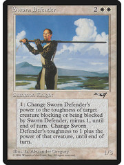Magic: The Gathering Sworn Defender (019) Damaged