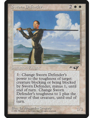 Magic: The Gathering Sworn Defender (019) Damaged