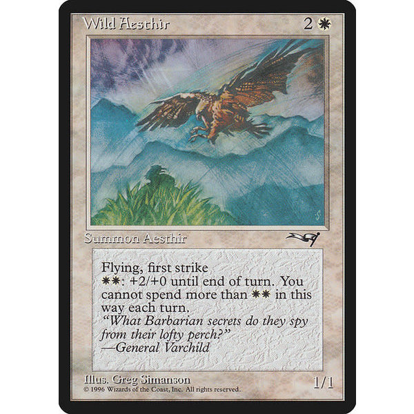 Magic: The Gathering Wild Aesthir (Blue Mountains) (21b) Moderately Played