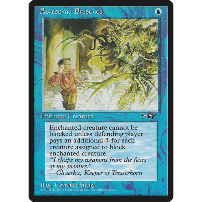 Magic: The Gathering Awesome Presence (Man Being Chased) (23b) Moderately Played