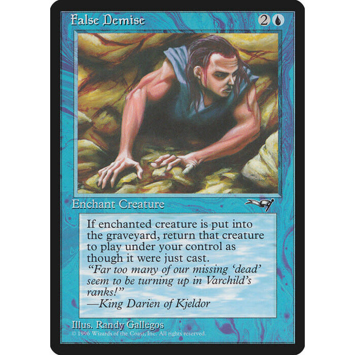 Magic: The Gathering False Demise (Cave-in) (27a) Moderately Played