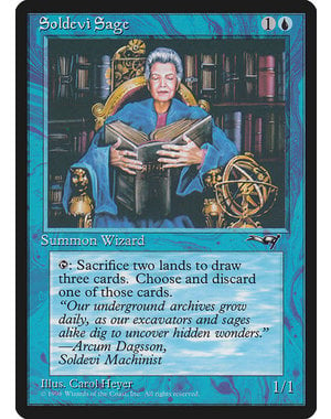 Magic: The Gathering Soldevi Sage (Old Woman) (34b) Moderately Played