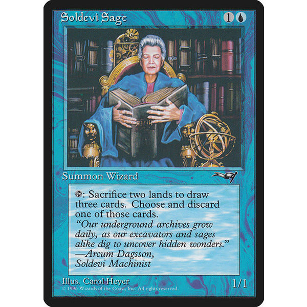 Magic: The Gathering Soldevi Sage (Old Woman) (34b) Moderately Played