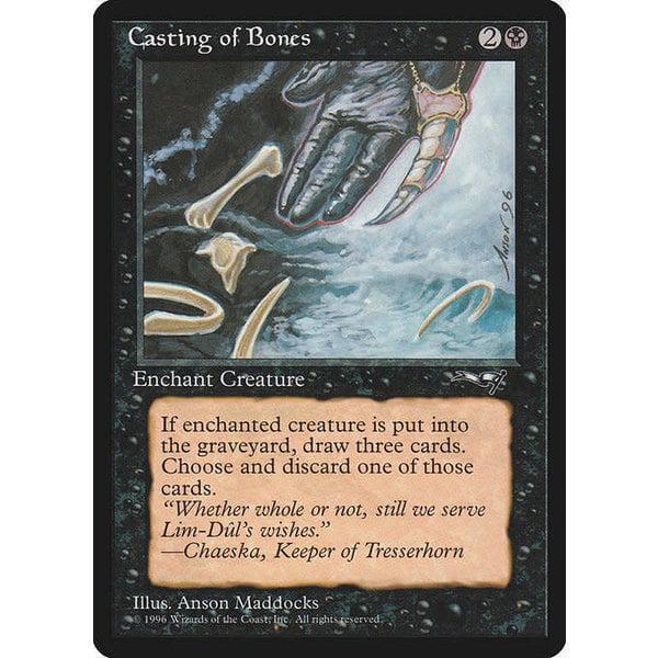 Magic: The Gathering Casting of Bones (44a) Damaged