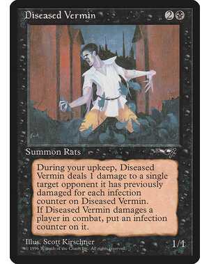 Magic: The Gathering Diseased Vermin (046) Moderately Played