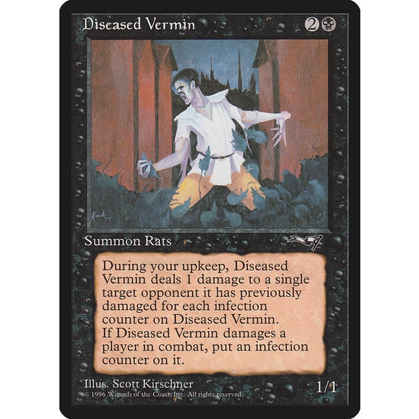 Magic: The Gathering Diseased Vermin (046) Moderately Played