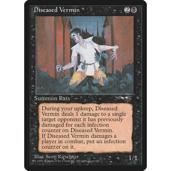 Magic: The Gathering Diseased Vermin (046) Moderately Played