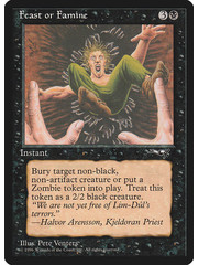 Magic: The Gathering Feast or Famine (Falling into Pit) (49a) Lightly Played