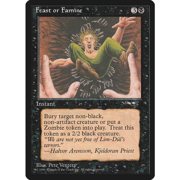 Magic: The Gathering Feast or Famine (Falling into Pit) (49a) Lightly Played