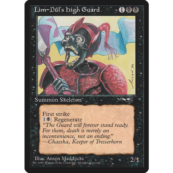 Magic: The Gathering Lim-Dul's High Guard (Red Armor) (55a) Moderately Played