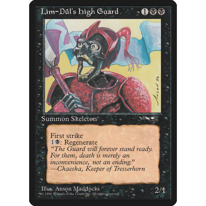 Magic: The Gathering Lim-Dul's High Guard (Red Armor) (55a) Moderately Played