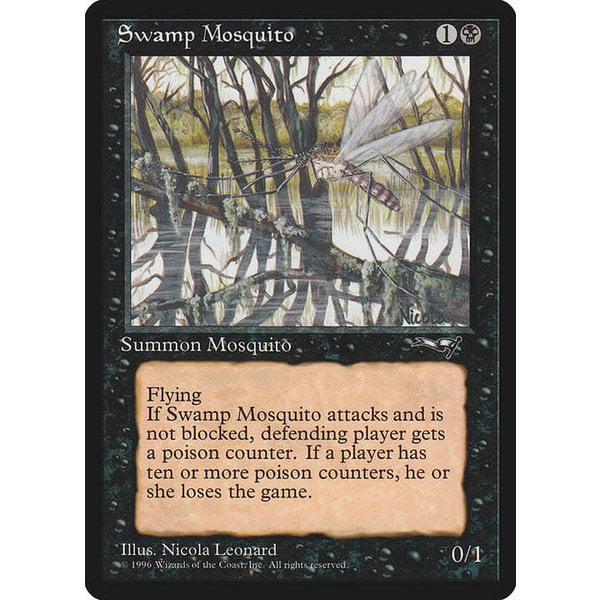 Magic: The Gathering Swamp Mosquito (Fallen Tree) (63a) Heavily Played