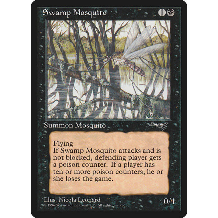 Magic: The Gathering Swamp Mosquito (Fallen Tree) (63a) Heavily Played