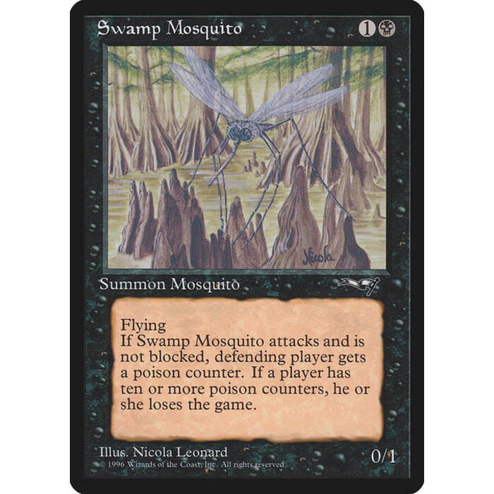 Magic: The Gathering Swamp Mosquito (Brown Trees) (63b) Heavily Played