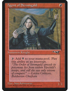 Magic: The Gathering Agent of Stromgald (Woman Holding Staff) (64a) Heavily Played