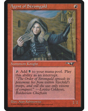 Magic: The Gathering Agent of Stromgald (Woman Holding Staff) (64a) Heavily Played