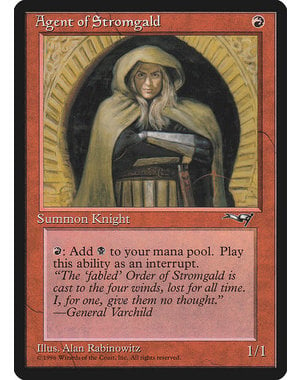 Magic: The Gathering Agent of Stromgald (Woman With Hood) (64b) Moderately Played