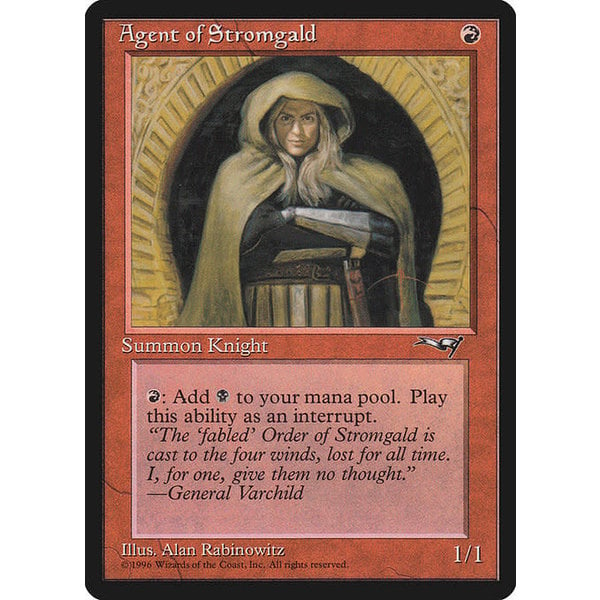 Magic: The Gathering Agent of Stromgald (Woman With Hood) (64b) Moderately Played