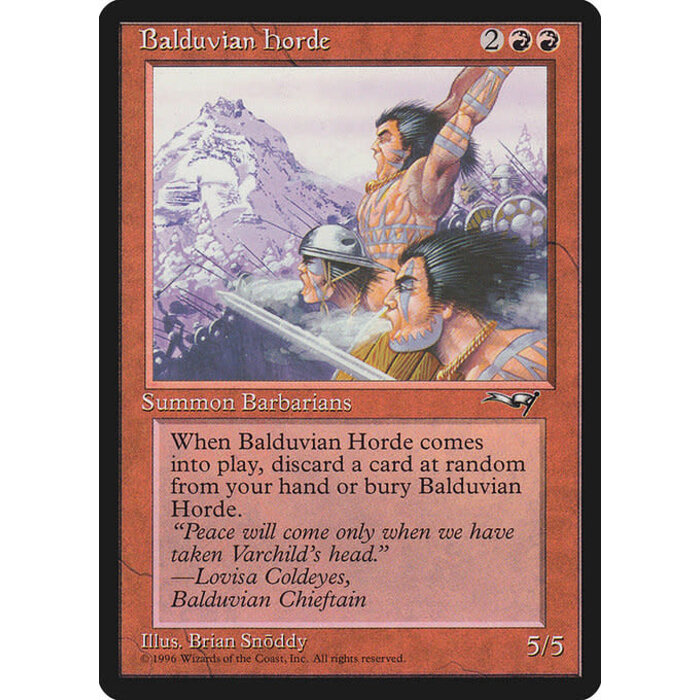 Magic: The Gathering Balduvian Horde (065) Heavily Played