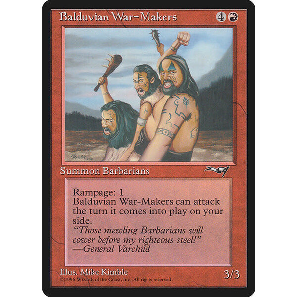 Magic: The Gathering Balduvian War-Makers (Gen. Varchild Flavor) (66a) Moderately Played