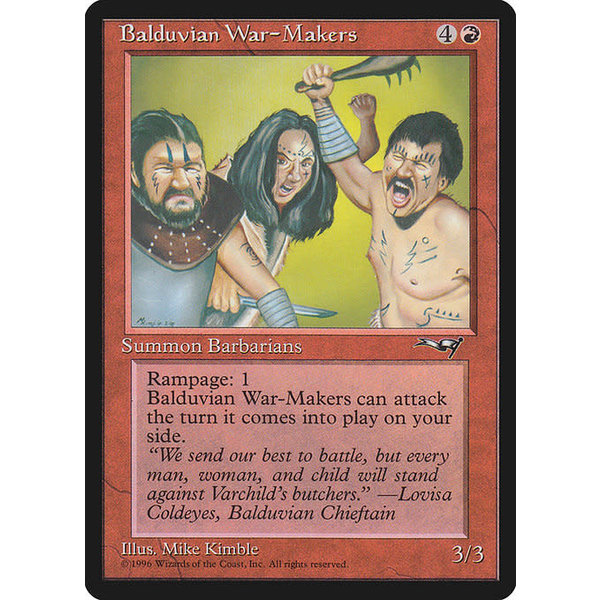 Magic: The Gathering Balduvian War-Makers (Lovisa Coldeyes Flavor) (66b) Moderately Played