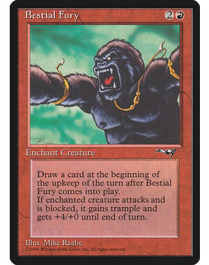 Magic: The Gathering Bestial Fury (Facing Left) (67a) Damaged