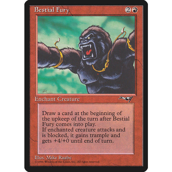 Magic: The Gathering Bestial Fury (Facing Left) (67a) Damaged