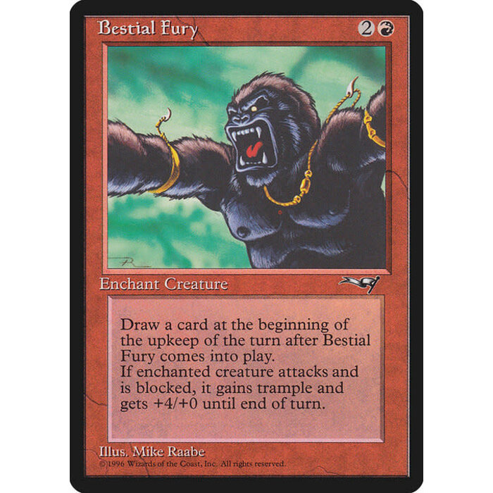 Magic: The Gathering Bestial Fury (Facing Left) (67a) Heavily Played