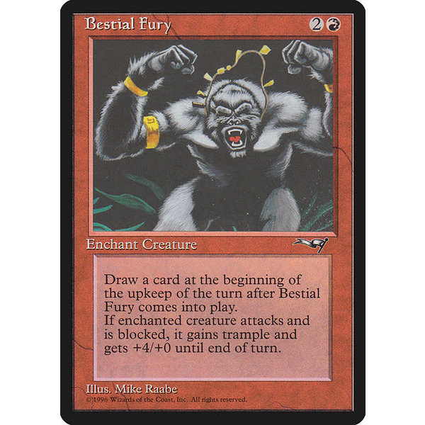 Magic: The Gathering Bestial Fury (67b) Damaged