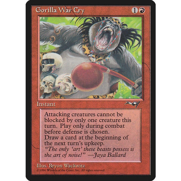 Magic: The Gathering Gorilla War Cry (Red Club) (73a) Lightly Played