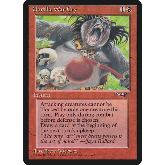 Magic: The Gathering Gorilla War Cry (Red Club) (73a) Lightly Played