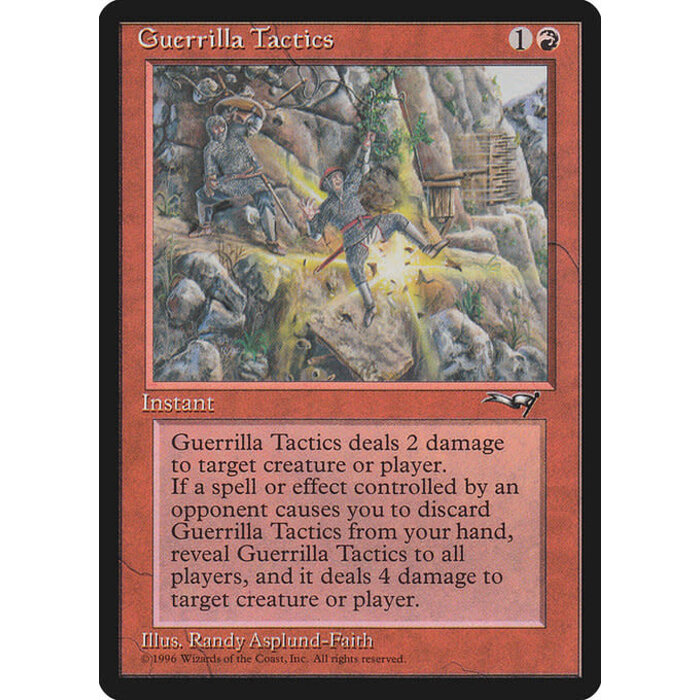 Magic: The Gathering Guerrilla Tactics (Cliff) (74b) Moderately Played