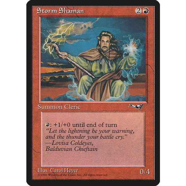 Magic: The Gathering Storm Shaman (Male) (81a) Heavily Played