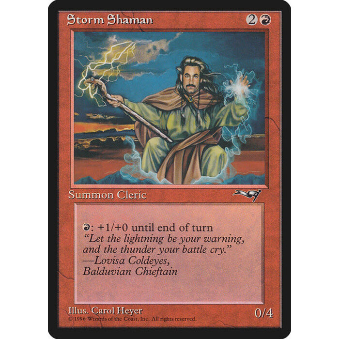 Magic: The Gathering Storm Shaman (Male) (81a) Moderately Played