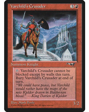 Magic: The Gathering Varchild's Crusader (Castle) (82a) Damaged